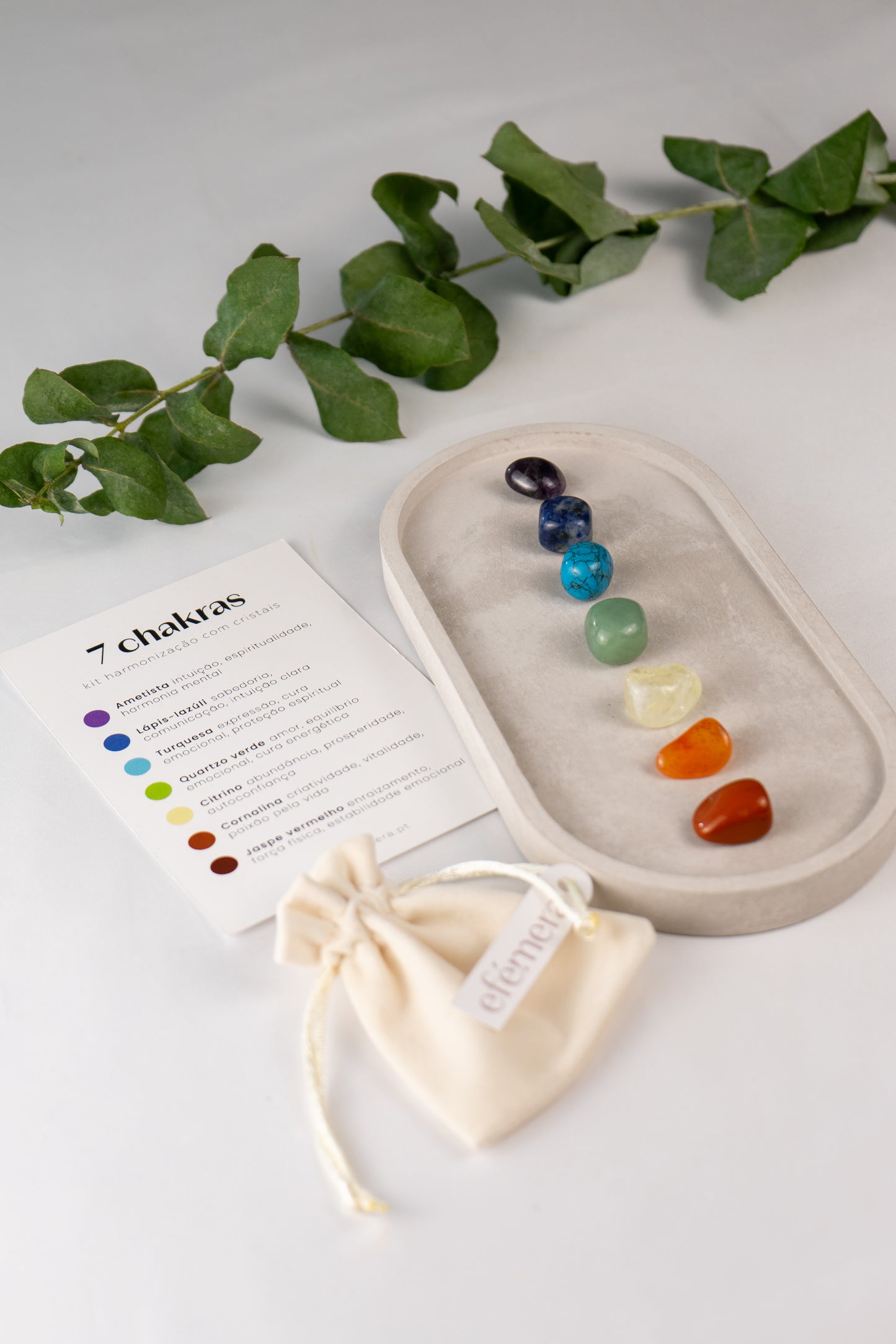 Kit harmonização com cristais - 7 chakras